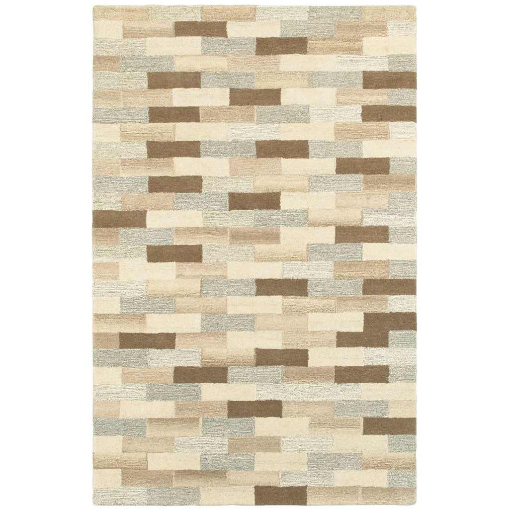 Oriental Weavers Infused 67006 Two-Color Rectangle Indoor Area Rug - Soft &amp; Comfortable Hand Tufted Rug Made of 100% Wool