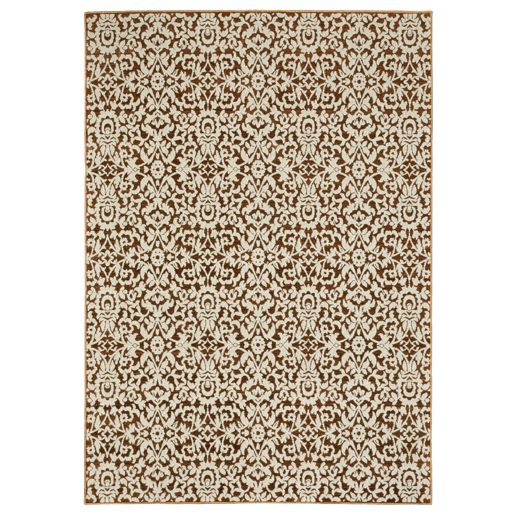 Oriental Weavers Intrigue INT02 Two-Color Rectangle Indoor Area Rug - Traditional Stain Resistant Low Pile Rug-