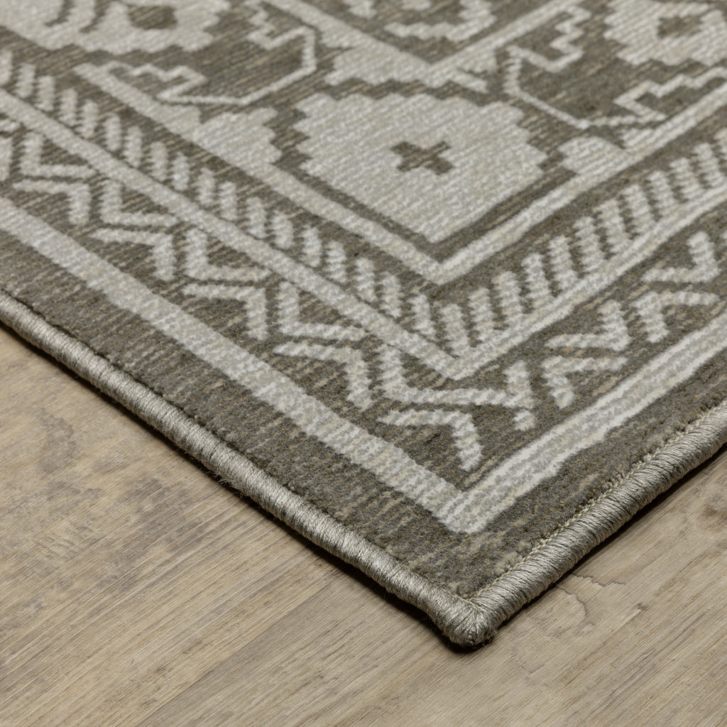 Oriental Weavers Intrigue INT06 Gray Rectangle Indoor Area Rug - Traditional Stain Resistant Low Pile Rug