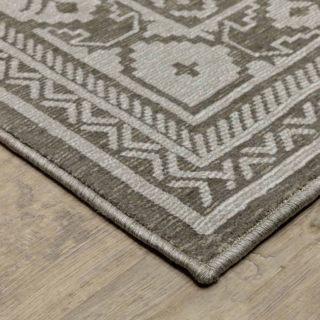 Oriental Weavers Intrigue INT06 Gray Rectangle Indoor Area Rug - Traditional Stain Resistant Low Pile Rug-