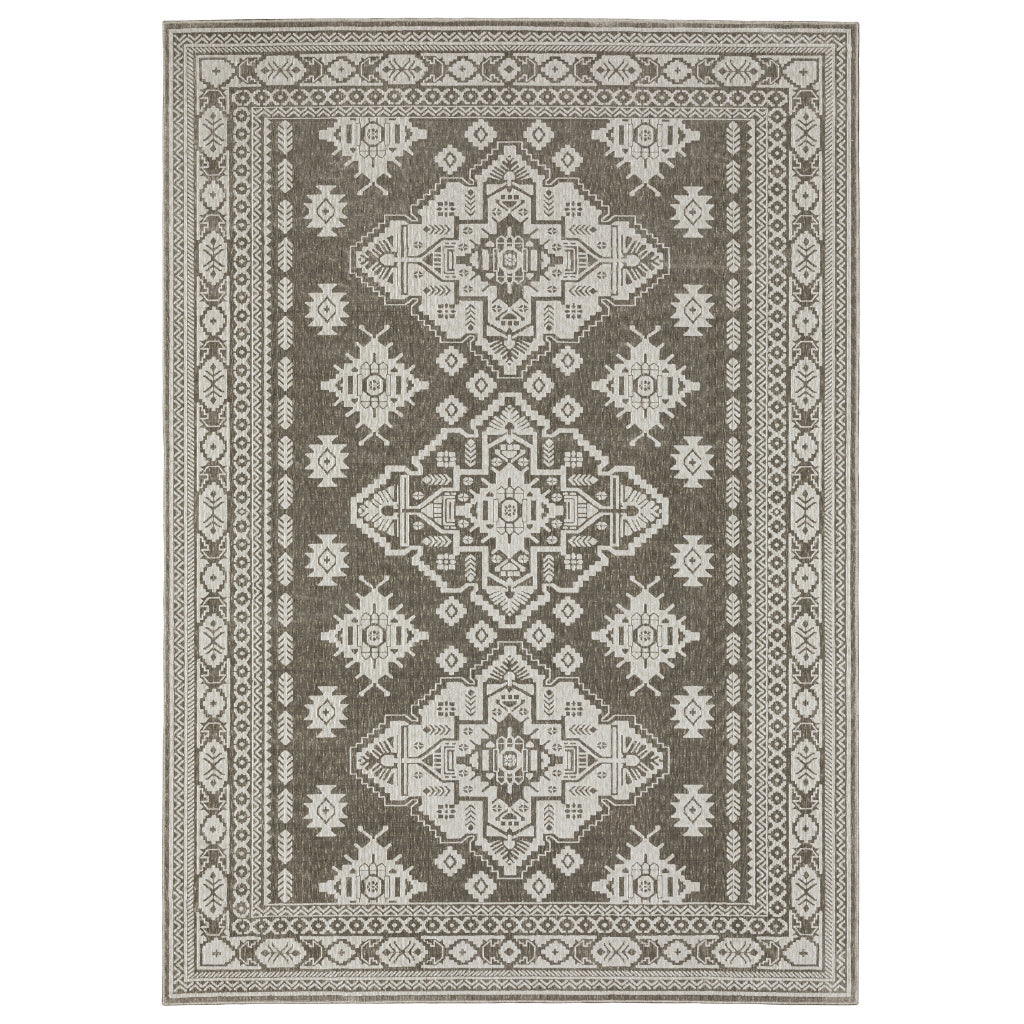 Oriental Weavers Intrigue INT06 Gray Rectangle Indoor Area Rug - Traditional Stain Resistant Low Pile Rug-