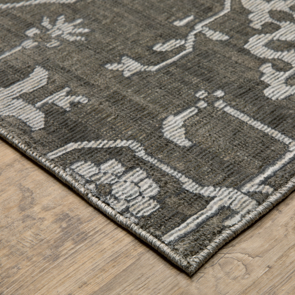 Oriental Weavers Intrigue INT09 Gray Rectangle Indoor Area Rug - Traditional Stain Resistant Low Pile Rug-