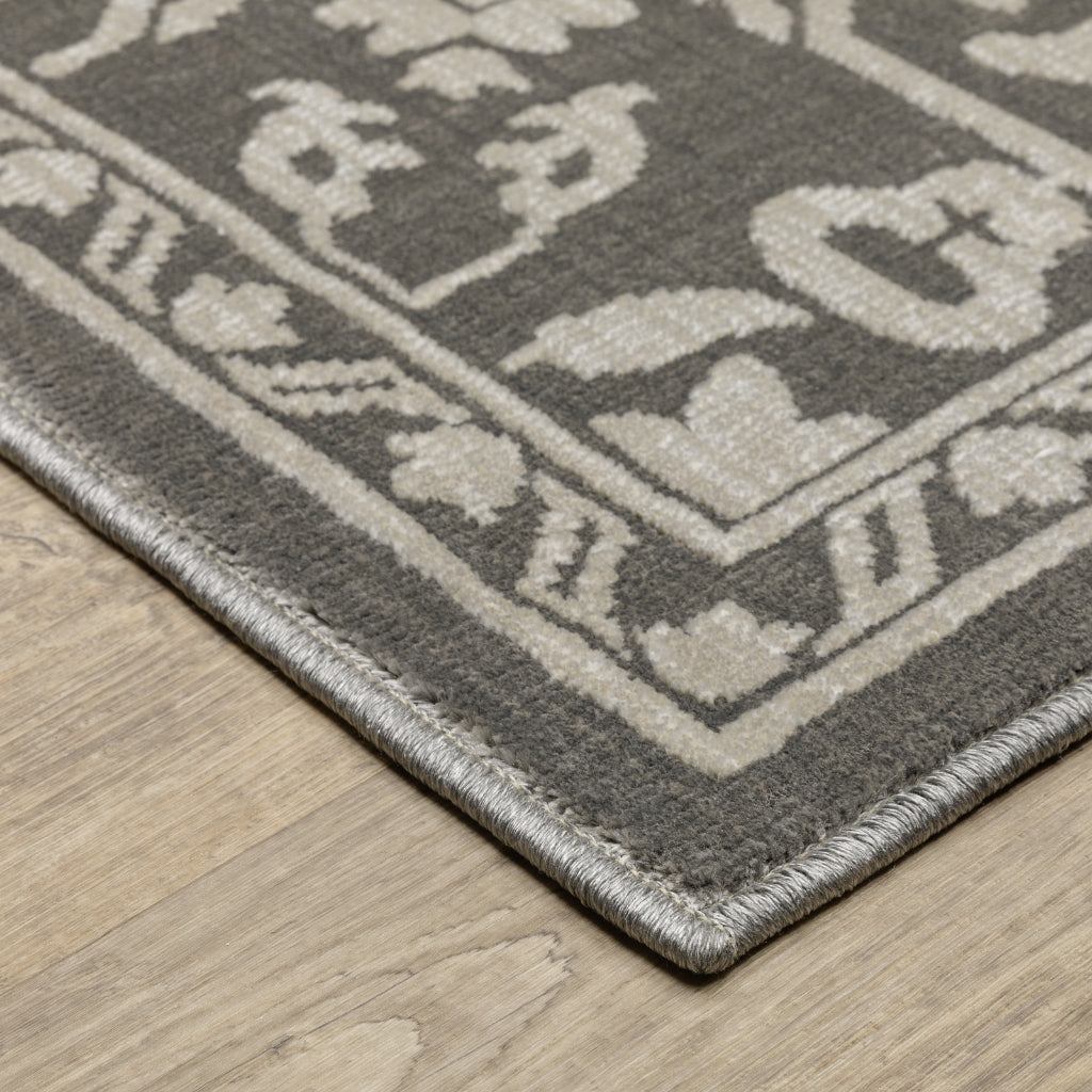 Oriental Weavers Intrigue INT12 Gray Rectangle Indoor Area Rug - Traditional Stain Resistant Low Pile Rug-