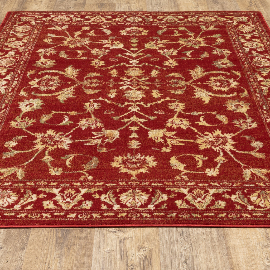 Oriental Weavers Juliette 1331S Red Rectangle Indoor Area Rug - Stain Resistant Vintage Style Rug