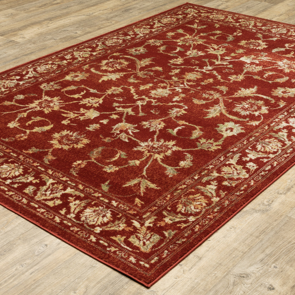 Oriental Weavers Juliette 1331S Red Rectangle Indoor Area Rug - Stain Resistant Vintage Style Rug