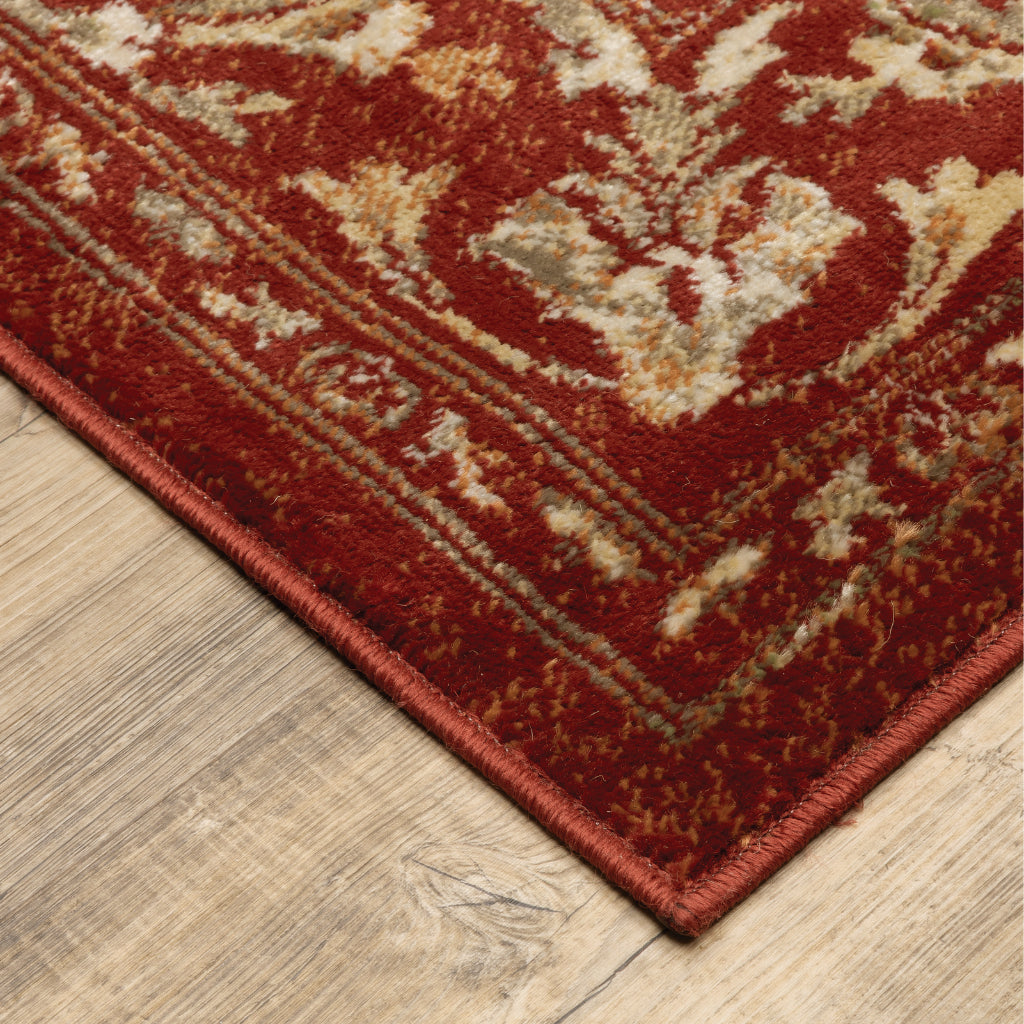 Oriental Weavers Juliette 1331S Red Rectangle Indoor Area Rug - Stain Resistant Vintage Style Rug