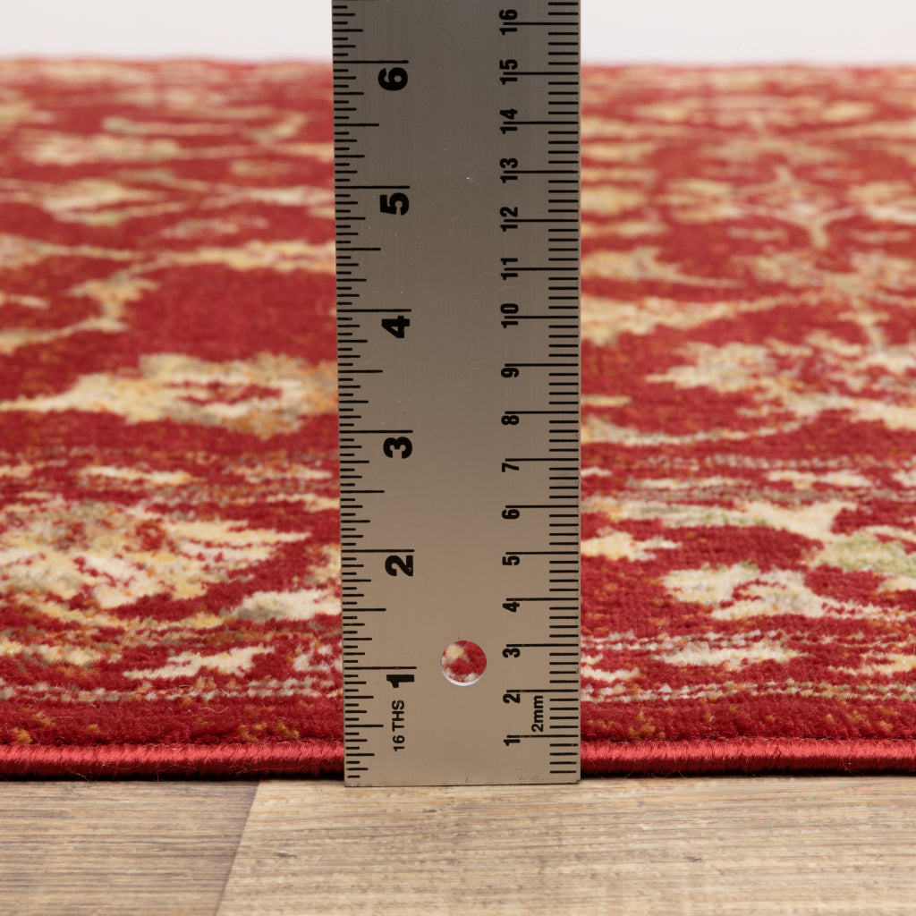 Oriental Weavers Juliette 1331S Red Rectangle Indoor Area Rug - Stain Resistant Vintage Style Rug