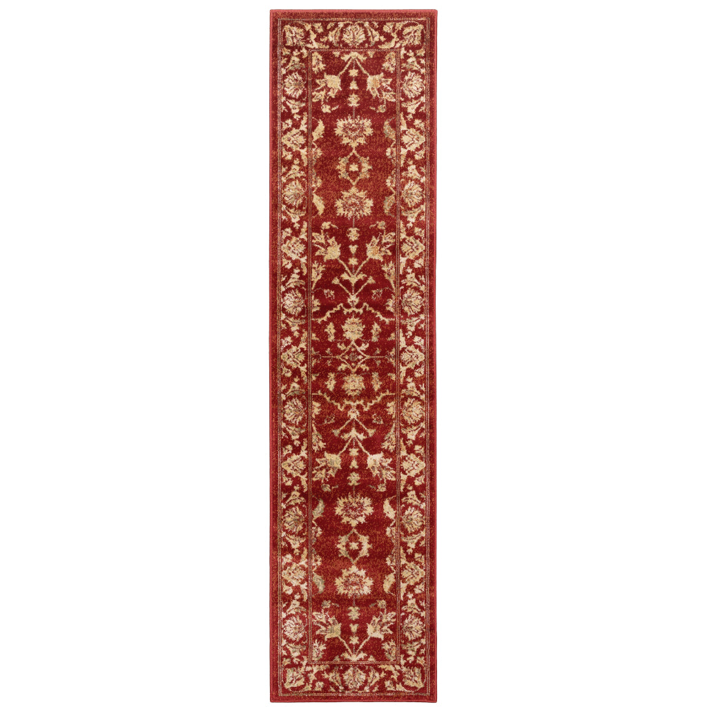 Oriental Weavers Juliette 1331S Red Rectangle Indoor Runner - Stain Resistant Vintage Style Rug