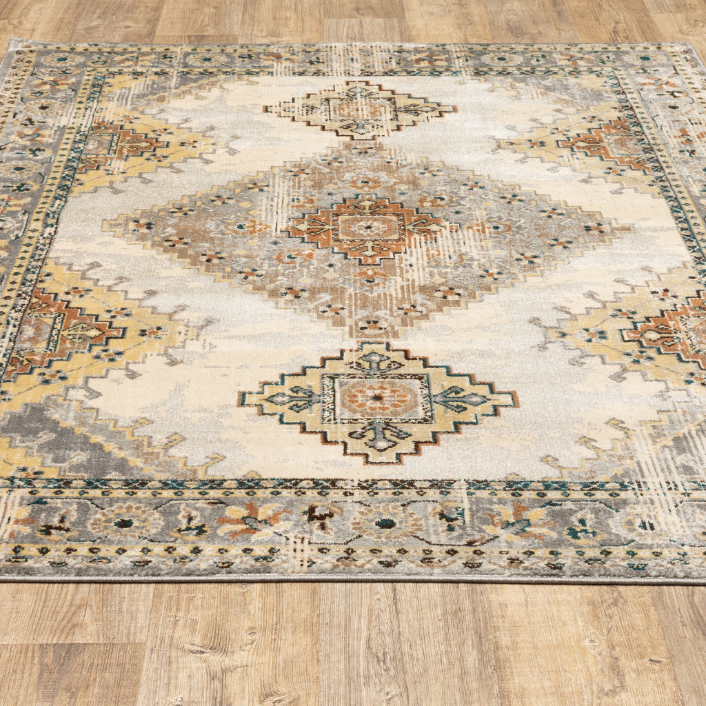 Oriental Weavers Juliette 203W3 Multicolor Rectangle Indoor Area Rug - Stain Resistant Vintage Style Rug