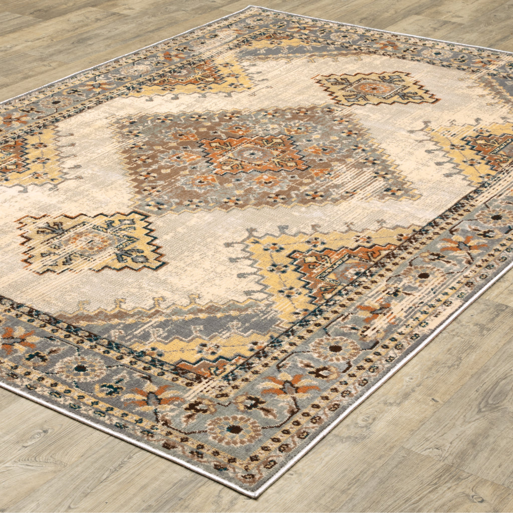 Oriental Weavers Juliette 203W3 Multicolor Rectangle Indoor Area Rug - Stain Resistant Vintage Style Rug