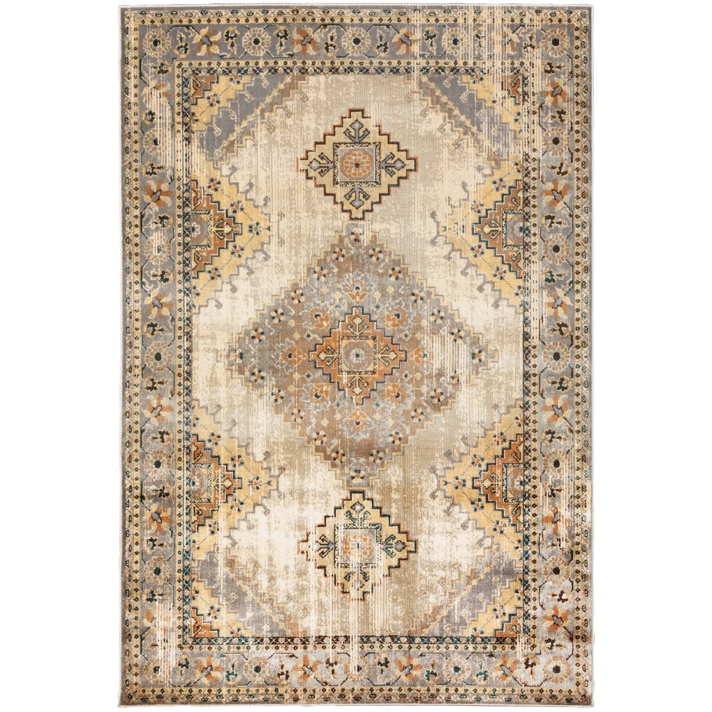 Oriental Weavers Juliette 203W3 Multicolor Rectangle Indoor Area Rug - Stain Resistant Vintage Style Rug