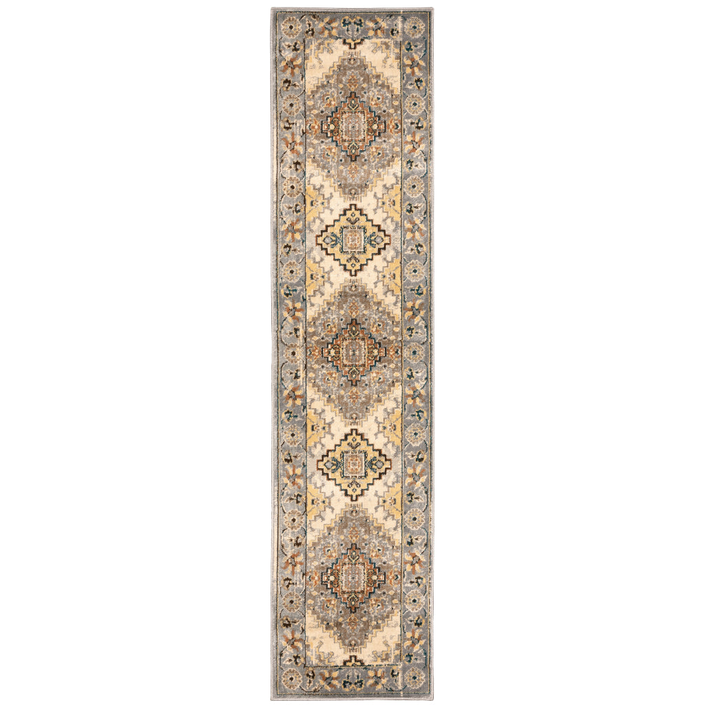 Oriental Weavers Juliette 203W3 Multicolor Rectangle Indoor Runner - Stain Resistant Vintage Style Rug