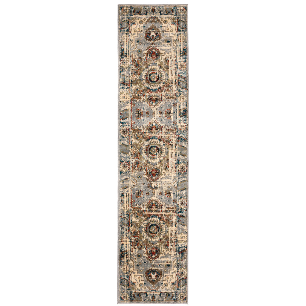 Oriental Weavers Juliette 205E3 Multicolor Rectangle Indoor Runner - Stain Resistant Vintage Style Rug