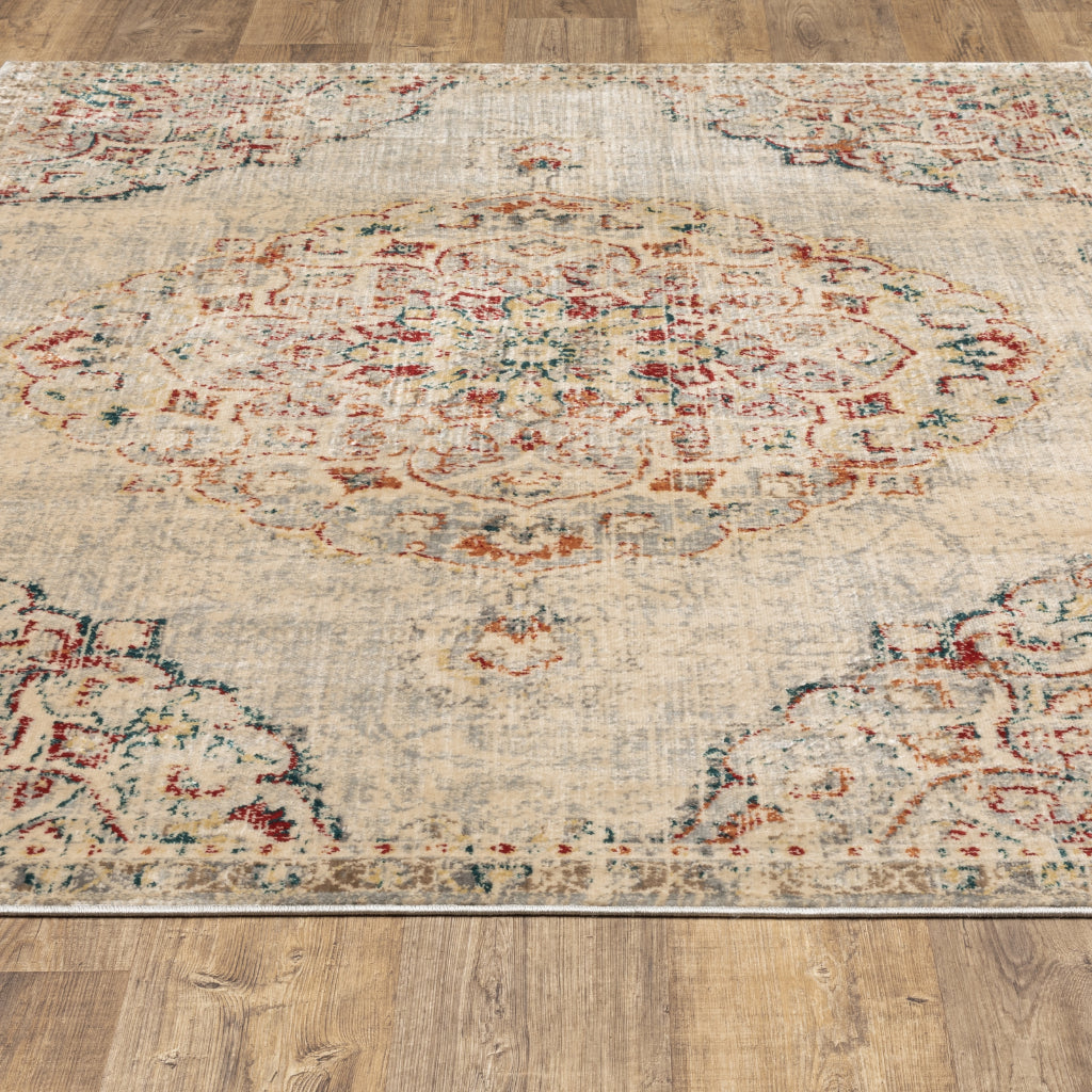 Oriental Weavers Juliette 2803H Multicolor Rectangle Indoor Area Rug - Stain Resistant Vintage Style Rug