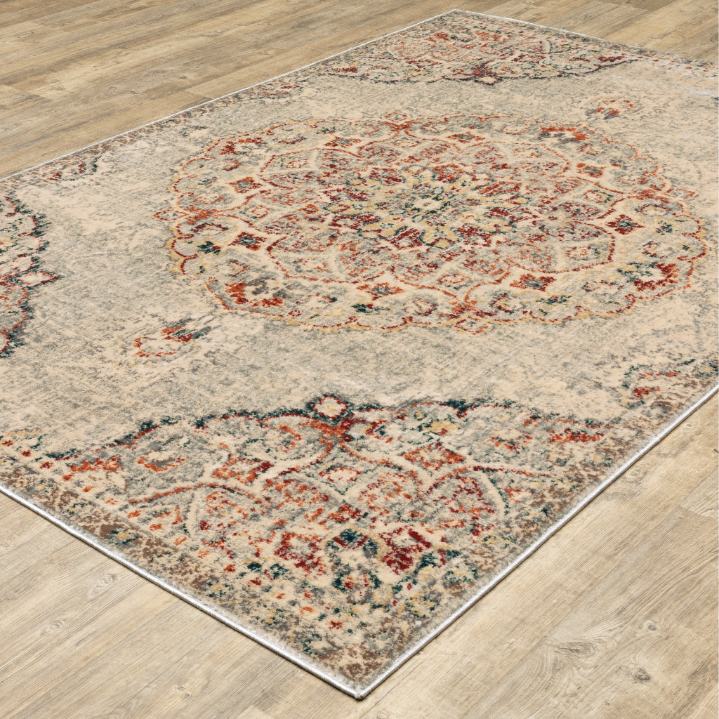 Oriental Weavers Juliette 2803H Multicolor Rectangle Indoor Area Rug - Stain Resistant Vintage Style Rug