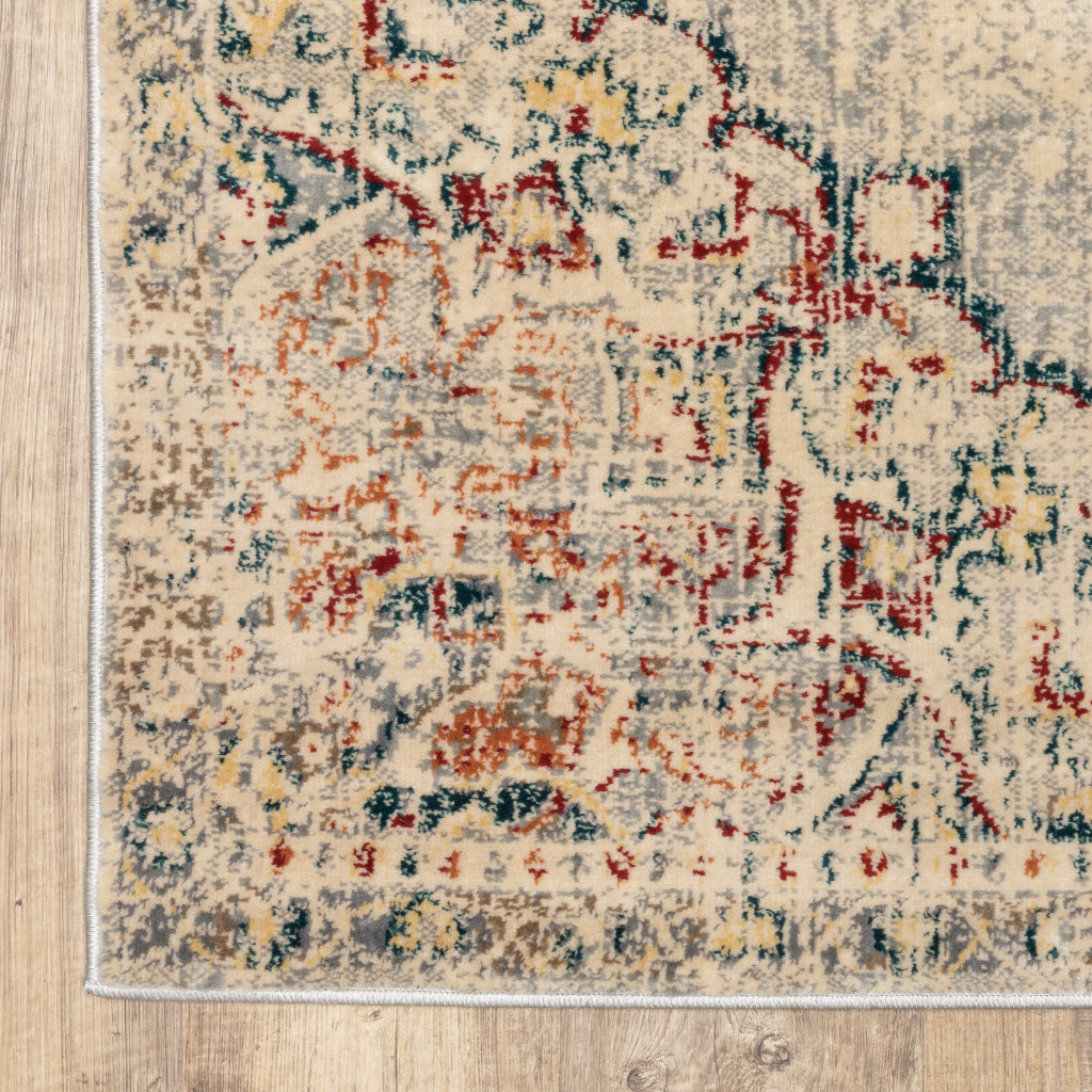 Oriental Weavers Juliette 2803H Multicolor Rectangle Indoor Area Rug - Stain Resistant Vintage Style Rug
