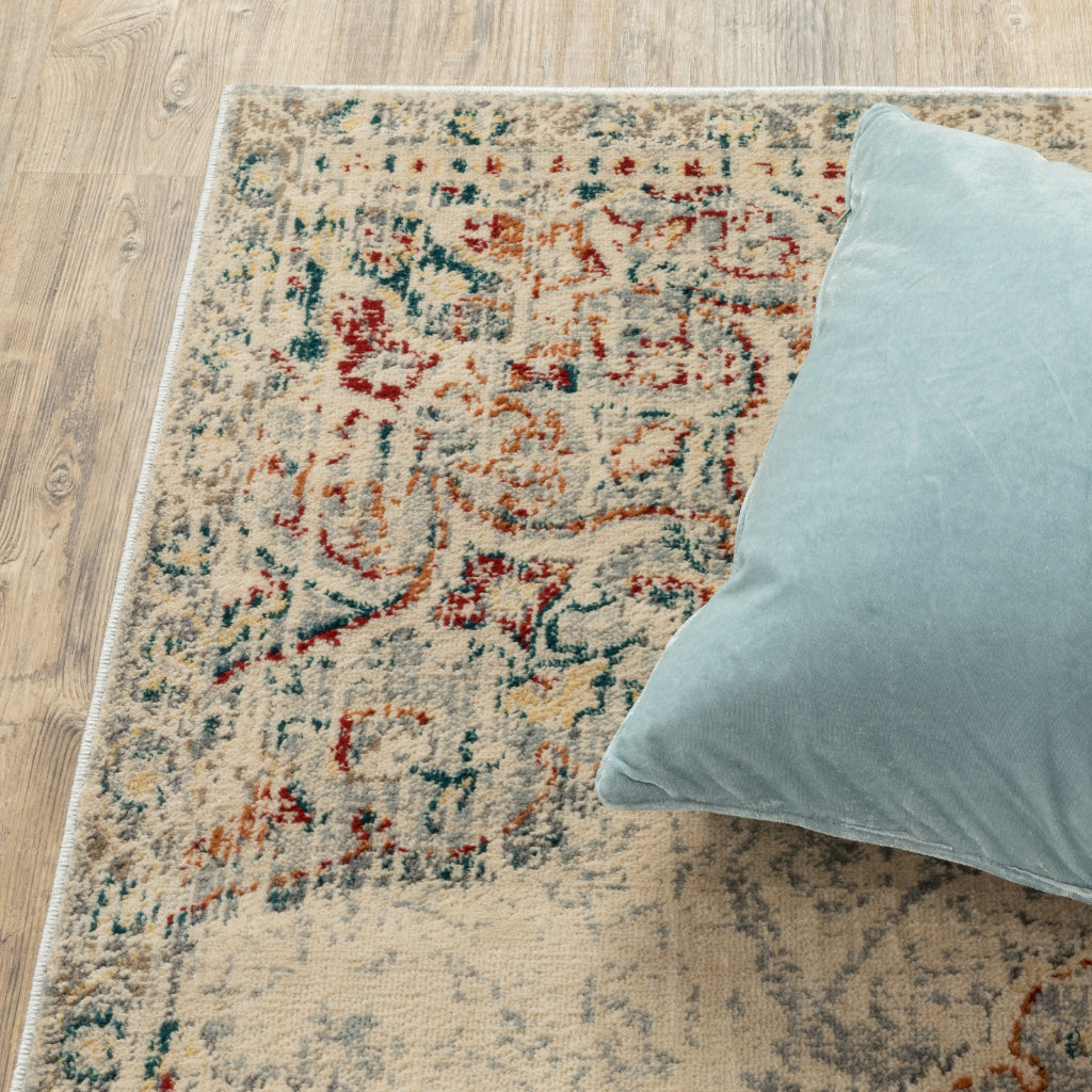 Oriental Weavers Juliette 2803H Multicolor Rectangle Indoor Area Rug - Stain Resistant Vintage Style Rug