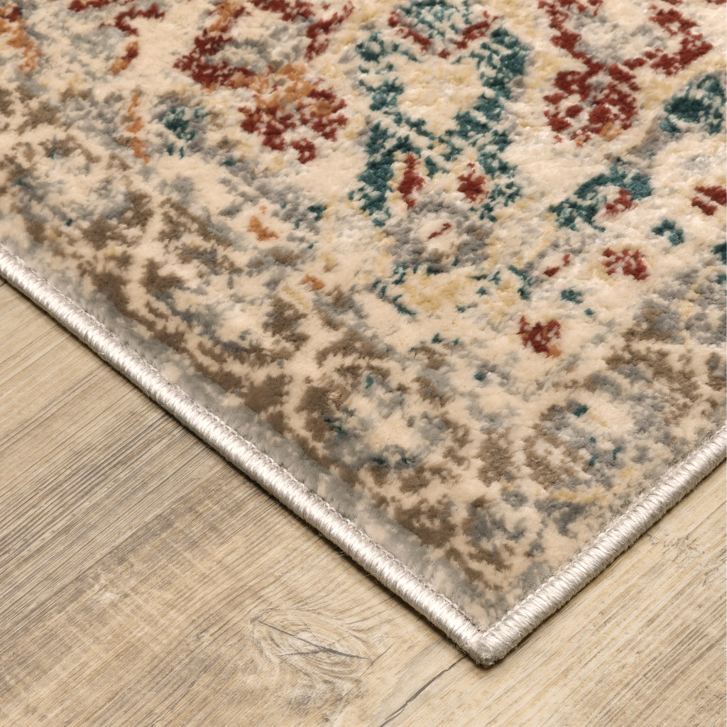 Oriental Weavers Juliette 2803H Multicolor Rectangle Indoor Area Rug - Stain Resistant Vintage Style Rug