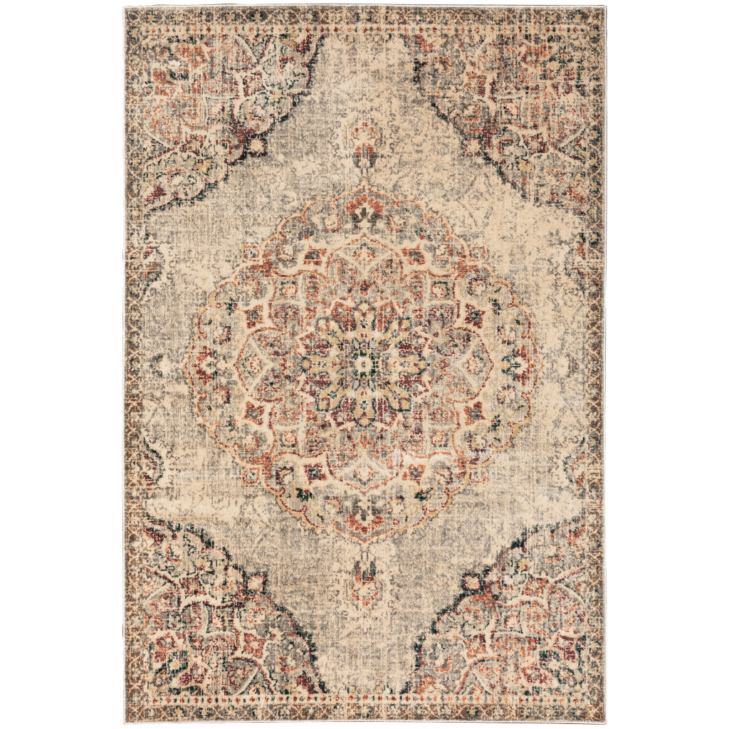 Oriental Weavers Juliette 2803H Multicolor Rectangle Indoor Area Rug - Stain Resistant Vintage Style Rug