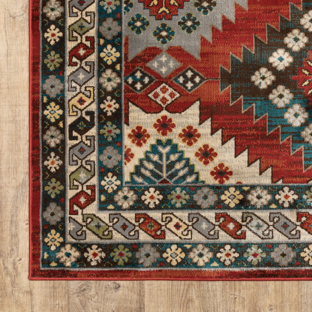 Oriental Weavers Juliette 002R3 Multicolor Rectangle Indoor Area Rug - Stain Resistant Vintage  Style Rug