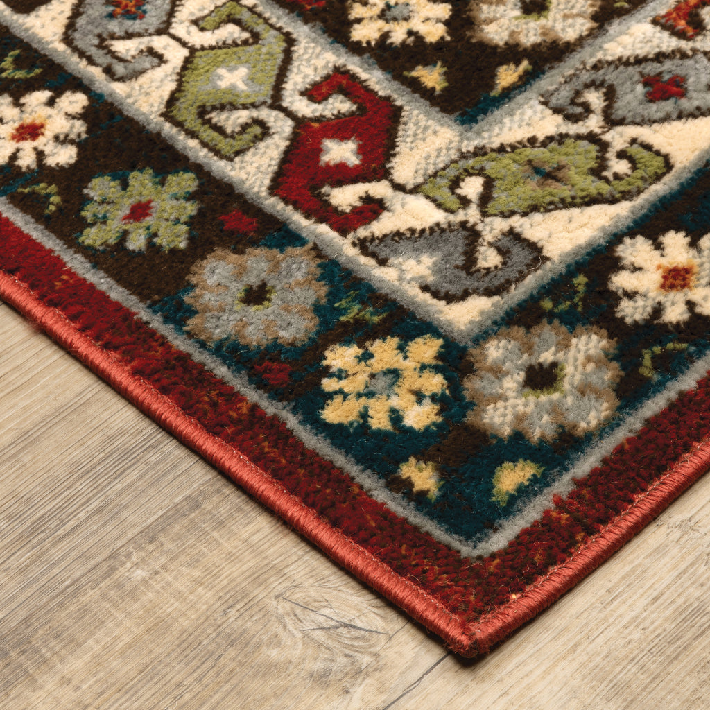 Oriental Weavers Juliette 002R3 Multicolor Rectangle Indoor Runner - Stain Resistant Vintage Style Rug