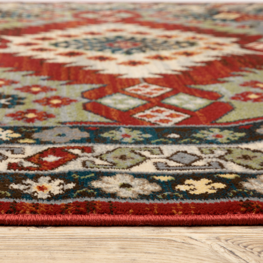 Oriental Weavers Juliette 002R3 Multicolor Rectangle Indoor Runner - Stain Resistant Vintage Style Rug