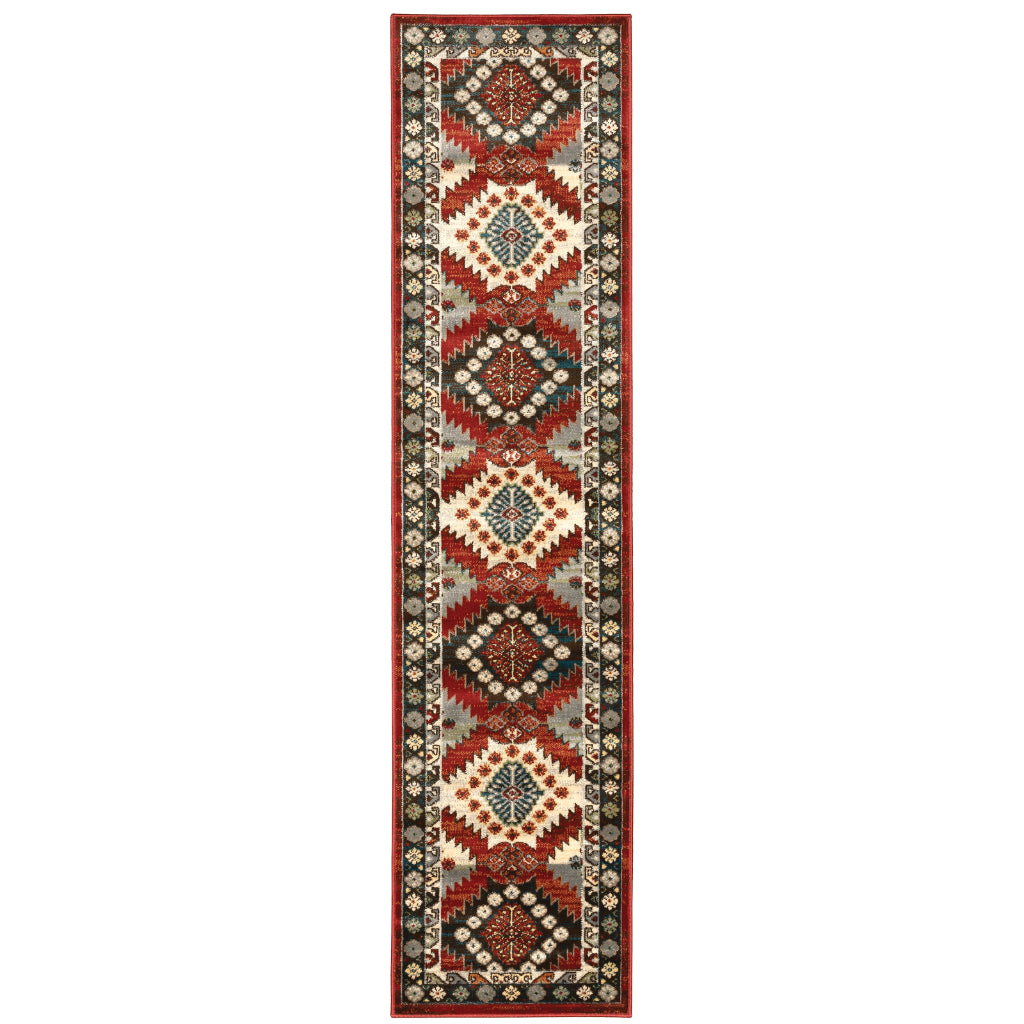 Oriental Weavers Juliette 002R3 Multicolor Rectangle Indoor Runner - Stain Resistant Vintage Style Rug