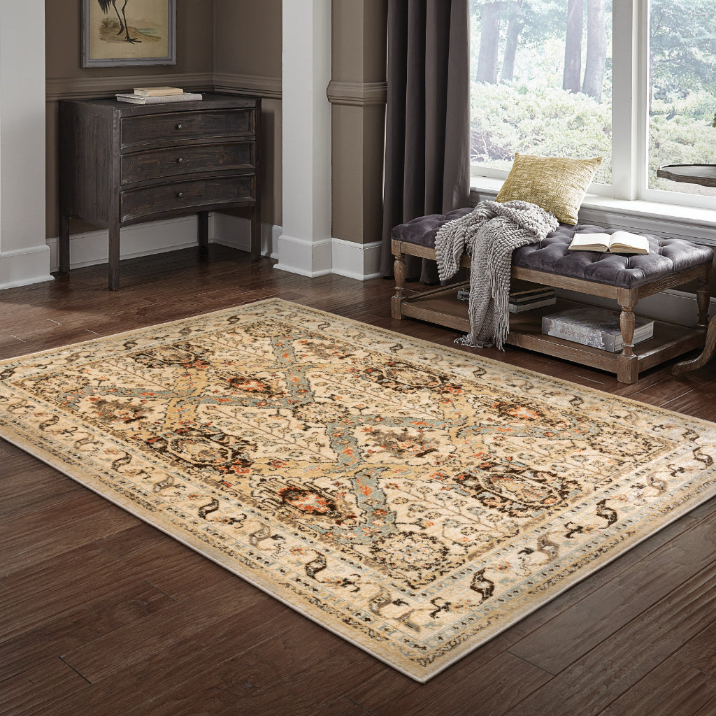 Oriental Weavers Juliette 532W3 Multicolor Rectangle Indoor Area Rug - Stain Resistant Vintage Style Rug