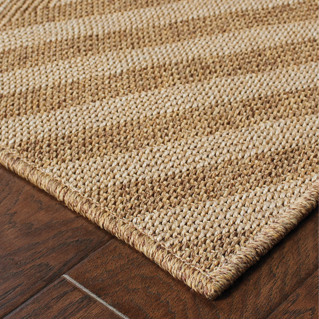 Oriental Weavers Karavia 1330X Tan Rectangle Indoor / Outdoor Area Rug - Stain Resistant Machine Made Patio Rug