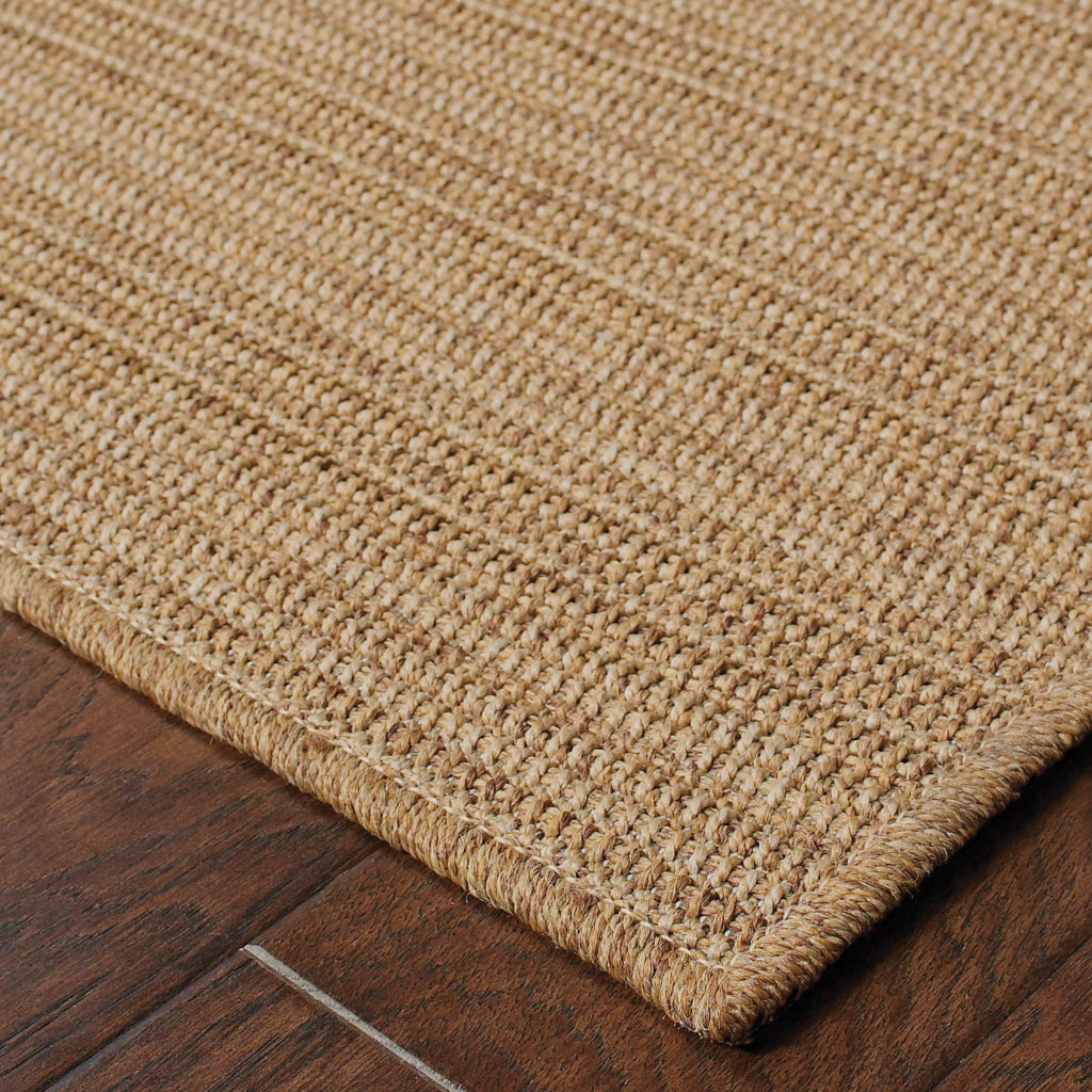 Oriental Weavers Karavia 001X3 Tan Rectangle Indoor / Outdoor Area Rug - Stain Resistant Machine Made Patio Rug