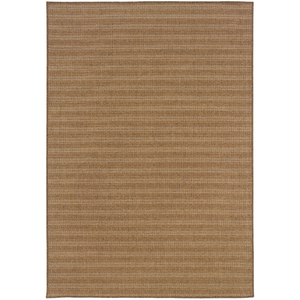 Oriental Weavers Karavia 001X3 Tan Rectangle Indoor / Outdoor Area Rug - Stain Resistant Machine Made Patio Rug-