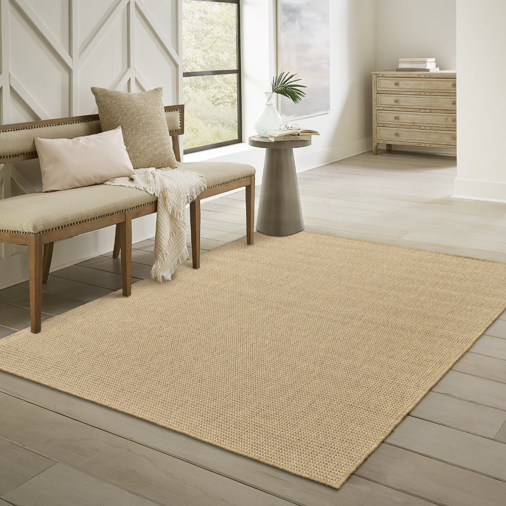 Oriental Weavers Karavia 2067X Sand Rectangle Indoor / Outdoor Area Rug - Stain Resistant Machine Made Patio Rug