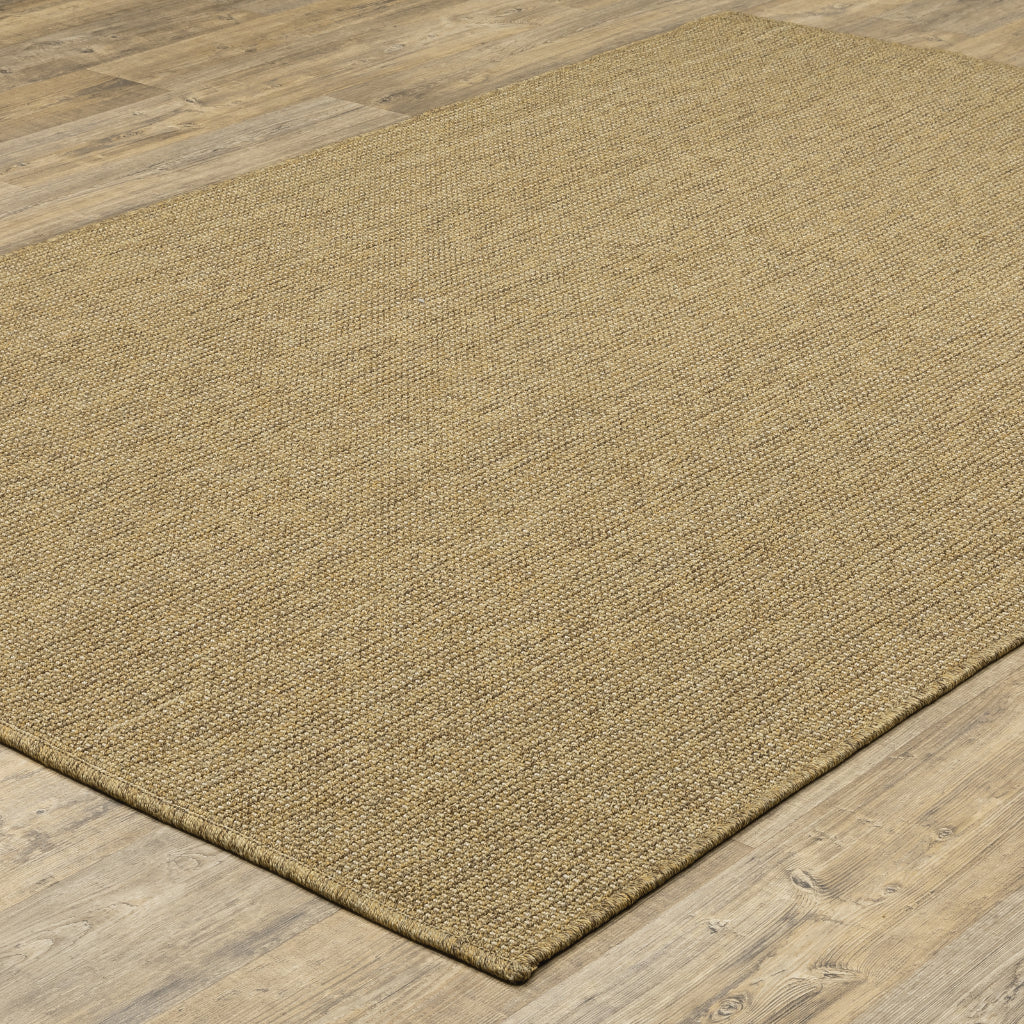 Oriental Weavers Karavia 2068X Tan Rectangle Indoor / Outdoor Area Rug - Stain Resistant Machine Made Patio Rug