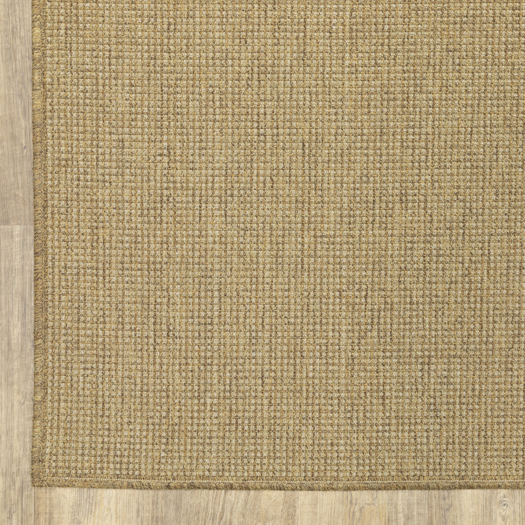 Oriental Weavers Karavia 2068X Tan Rectangle Indoor / Outdoor Runner - Stain Resistant Machine Made Entryway &amp; Hallway Runner