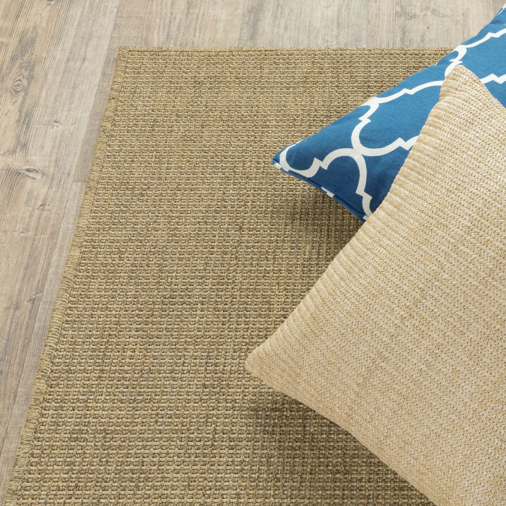 Oriental Weavers Karavia 2068X Tan Rectangle Indoor / Outdoor Runner - Stain Resistant Machine Made Entryway &amp; Hallway Runner