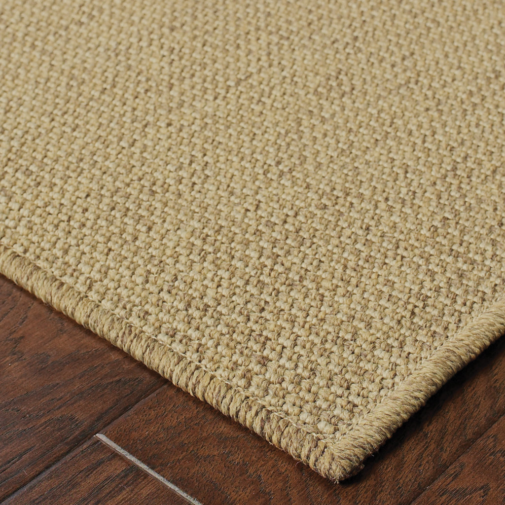 Oriental Weavers Karavia 2068X Tan Rectangle Indoor / Outdoor Area Rug - Stain Resistant Machine Made Patio Rug