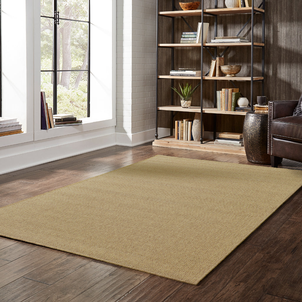 Oriental Weavers Karavia 2068X Tan Rectangle Indoor / Outdoor Area Rug - Stain Resistant Machine Made Patio Rug