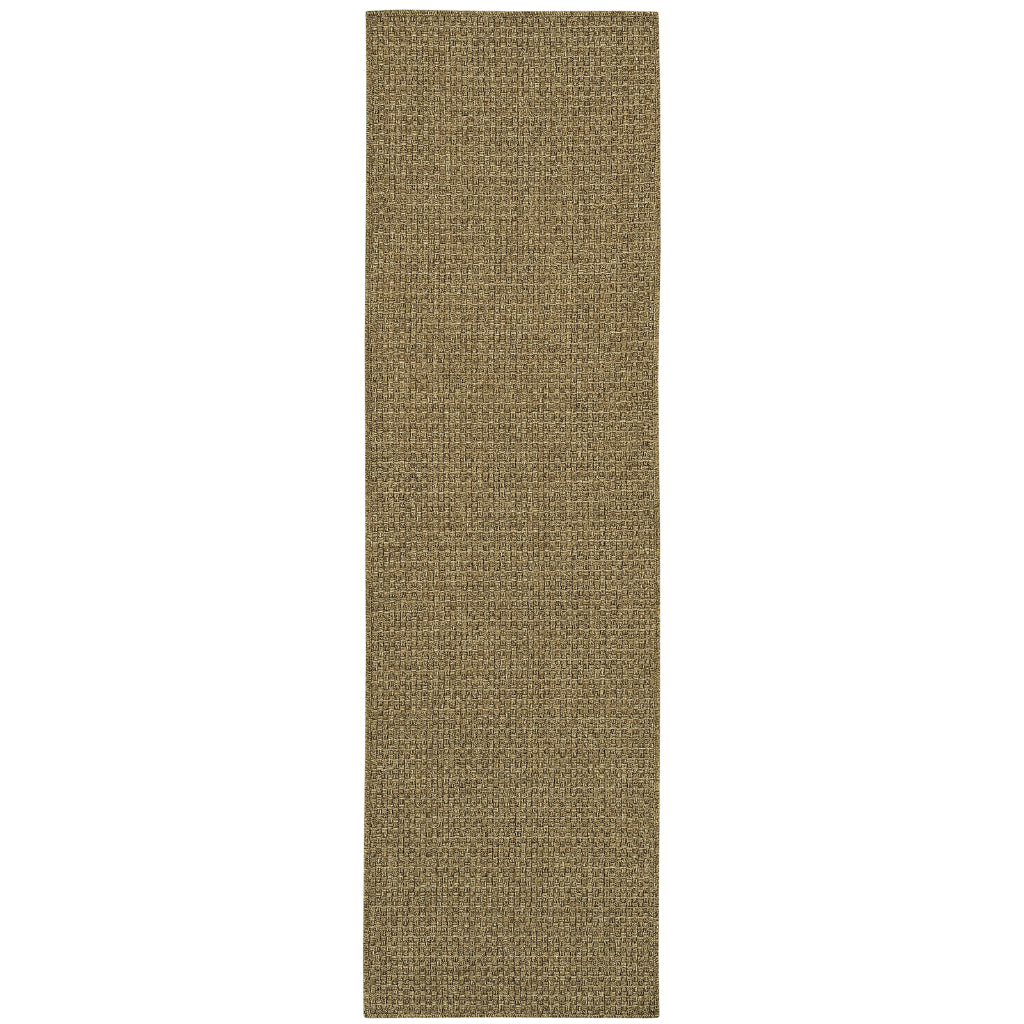 Oriental Weavers Karavia 2160N Tan Rectangle Indoor / Outdoor Runner - Stain Resistant Machine Made Entryway &amp; Hallway Runner