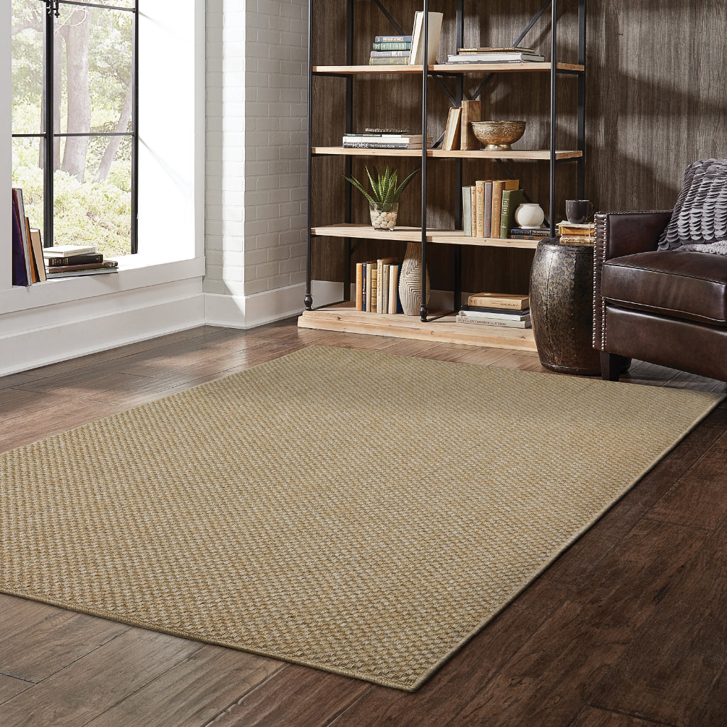 Oriental Weavers Karavia 2160X Sand Rectangle Indoor / Outdoor Area Rug - Stain Resistant Machine Made Patio Rug