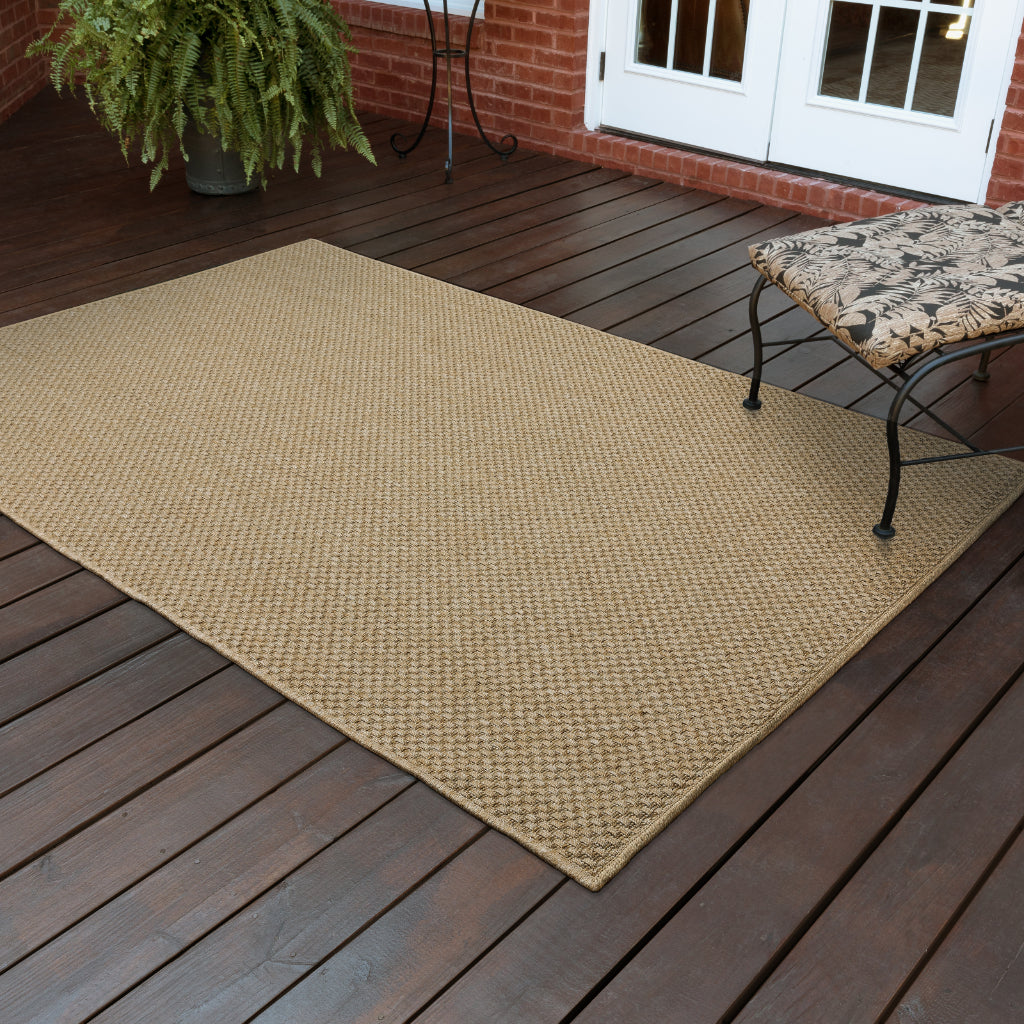 Oriental Weavers Karavia 2160X Sand Rectangle Indoor / Outdoor Area Rug - Stain Resistant Machine Made Patio Rug