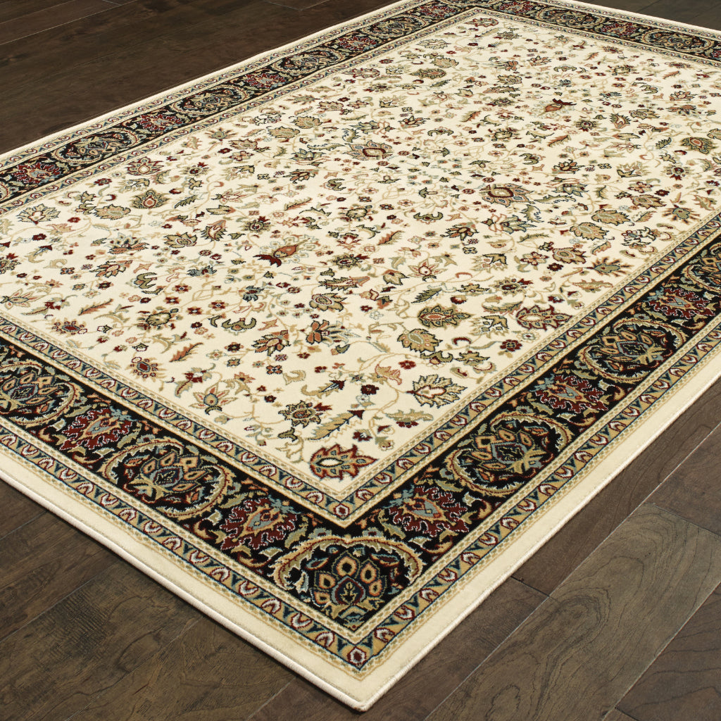Oriental Weavers Kashan 108X1 Multicolor Rectangle Indoor Area Rug - Luxurious Stain Resistant Persian Style Rug with Oriental Design-