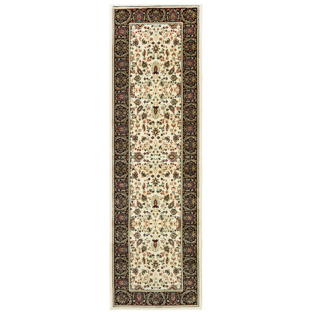 Oriental Weavers Kashan 108X1 Multicolor Rectangle Indoor Runner - Luxurious Stain Resistant Persian Style Rug with Oriental Design-