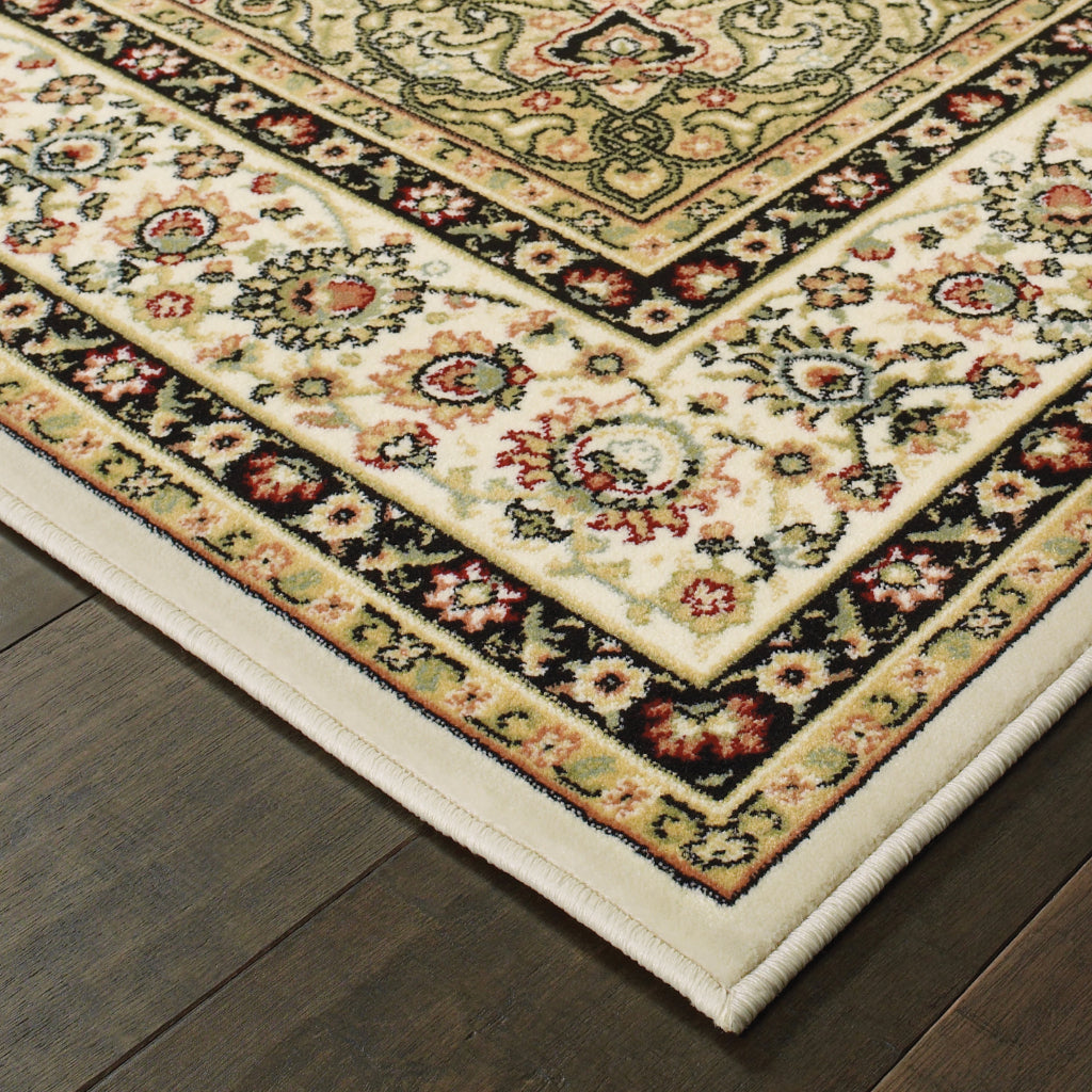 Oriental Weavers Kashan 119W1 Multicolor Rectangle Indoor Runner - Luxurious Stain Resistant Persian Style Rug with Medallion Design