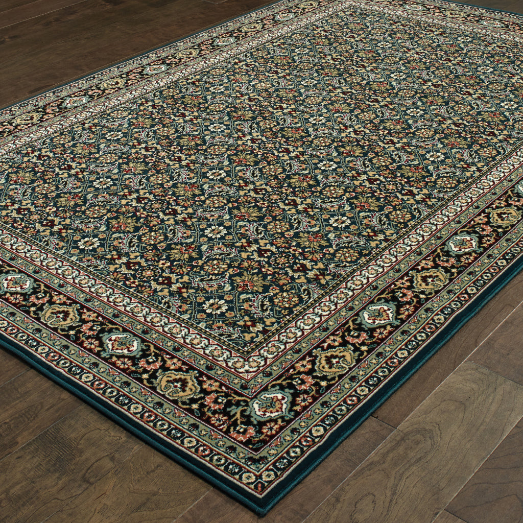 Oriental Weavers Kashan 180L1 Multicolor Rectangle Indoor Area Rug - Luxurious Stain Resistant Persian Style Rug with Floral Design-
