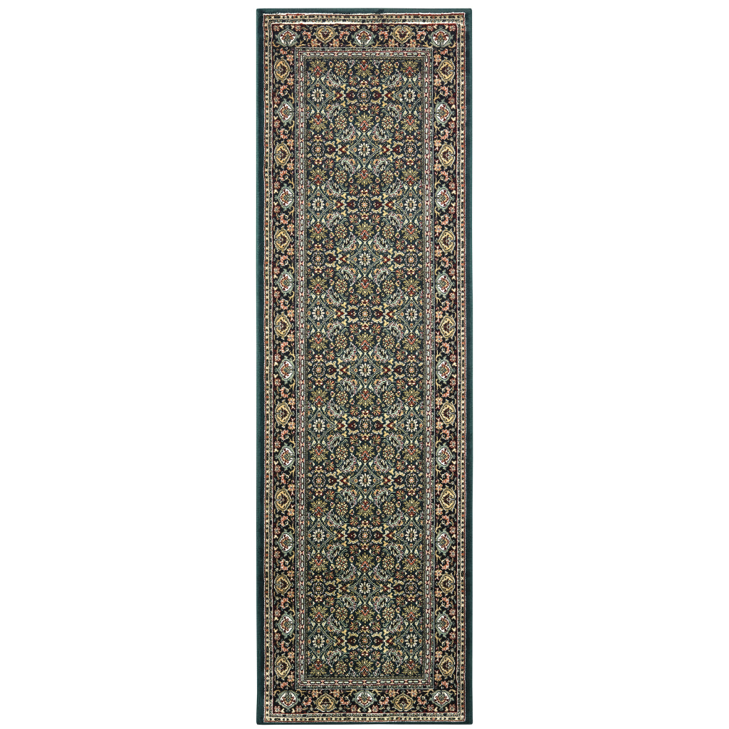 Oriental Weavers Kashan 180L1 Multicolor Rectangle Indoor Runner - Luxurious Stain Resistant Persian Style Rug with Floral Design