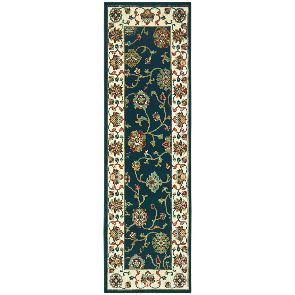 Oriental Weavers Kashan 2336B Multicolor Rectangle Indoor Runner - Luxurious Stain Resistant Persian Style Rug with Floral Design-
