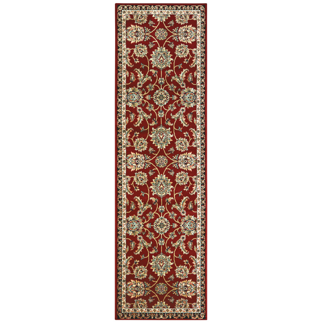 Oriental Weavers Kashan 370RI Multicolor Rectangle Indoor Runner - Luxurious Stain Resistant Persian Style Rug with Floral Design