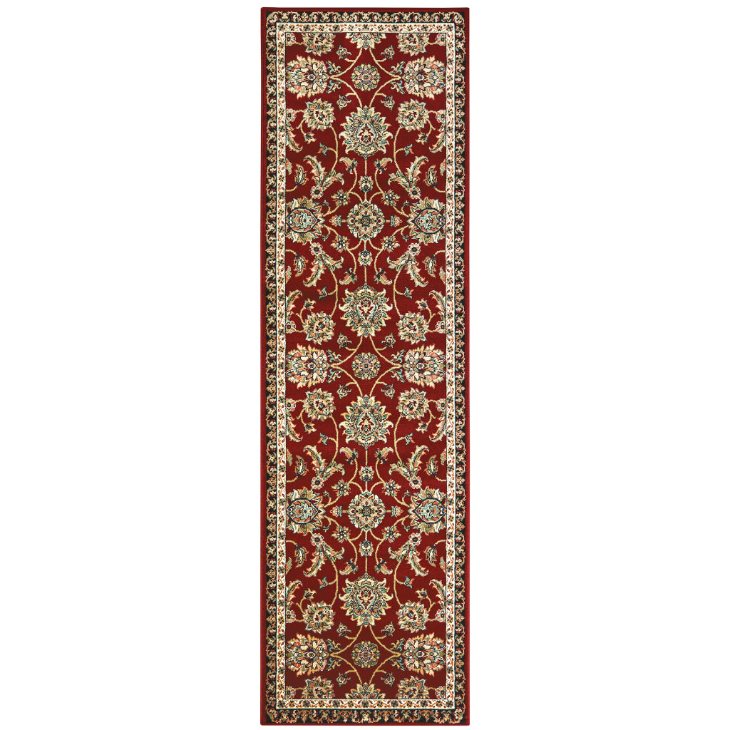 Oriental Weavers Kashan 370RI Multicolor Rectangle Indoor Runner - Luxurious Stain Resistant Persian Style Rug with Floral Design-