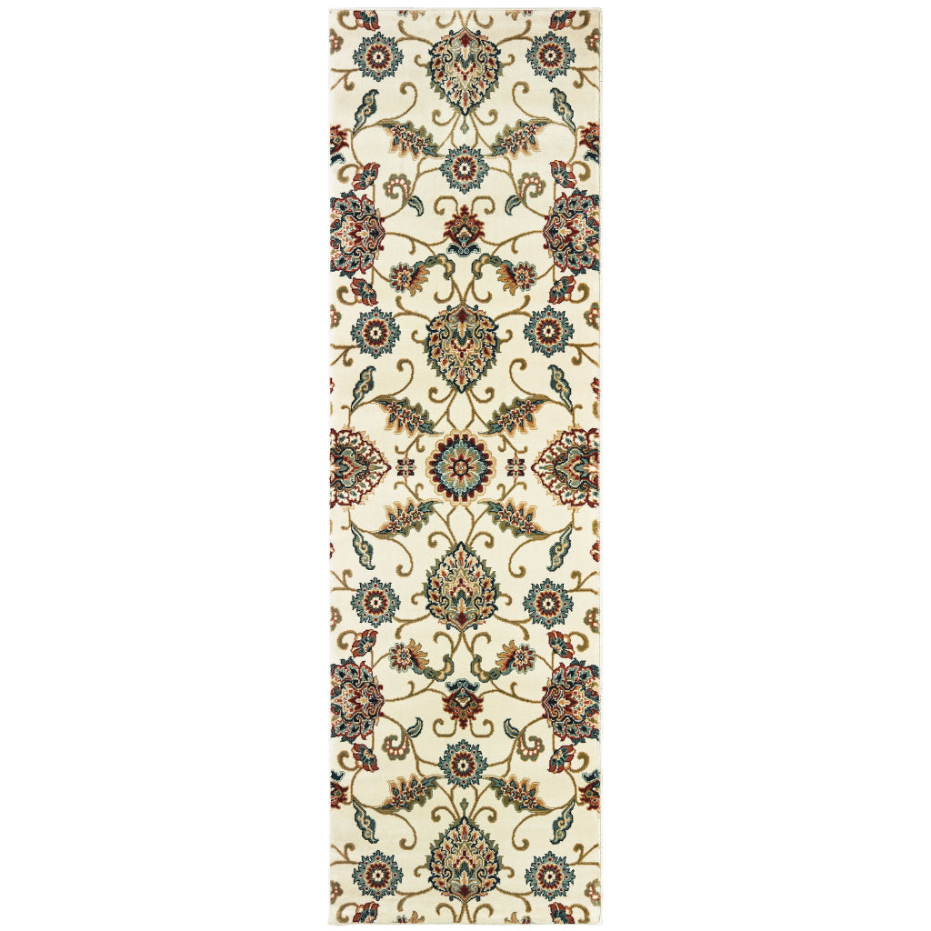 Oriental Weavers Kashan 9946W Multicolor Rectangle Indoor Runner - Luxurious Stain Resistant Persian Style Rug with Floral Design