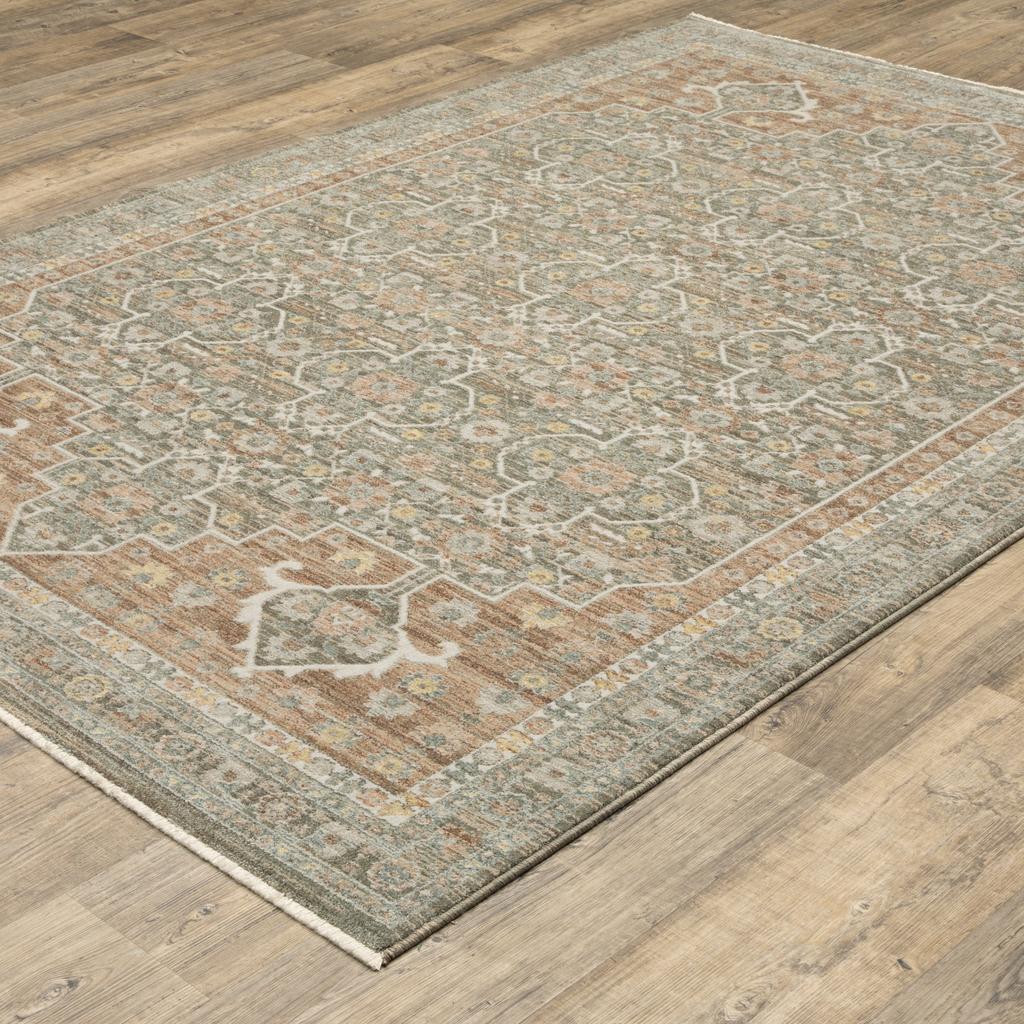 Oriental Weavers Keaton KEA01 Rust Rectangle Indoor Area Rug Oriental Pattern-